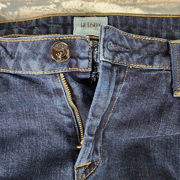 Hudson Jeans Carly Straight Leg Flap Pocket Dark Wash Size 30 Stretch USA - Picture 9 of 16